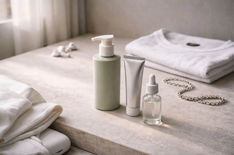 Gen Z grooming culture visual showing products and lifestyle elements reflecting culture-driven care